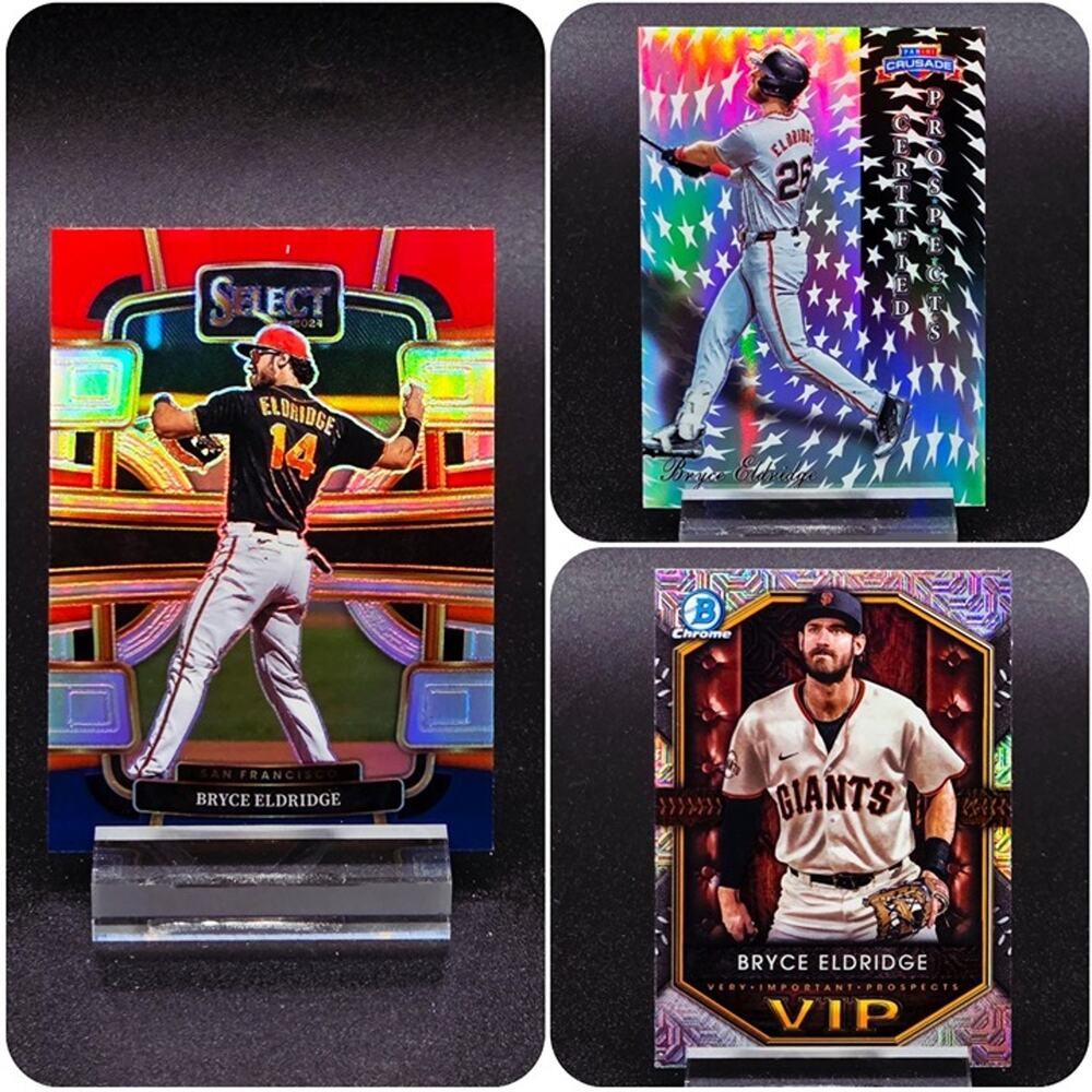 Bryce Eldridge Bowman Chrome VIP Mojo Certified Prizm Giants Top Prospect